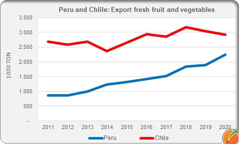 CHILE PERU export fresh fruit and vegetables